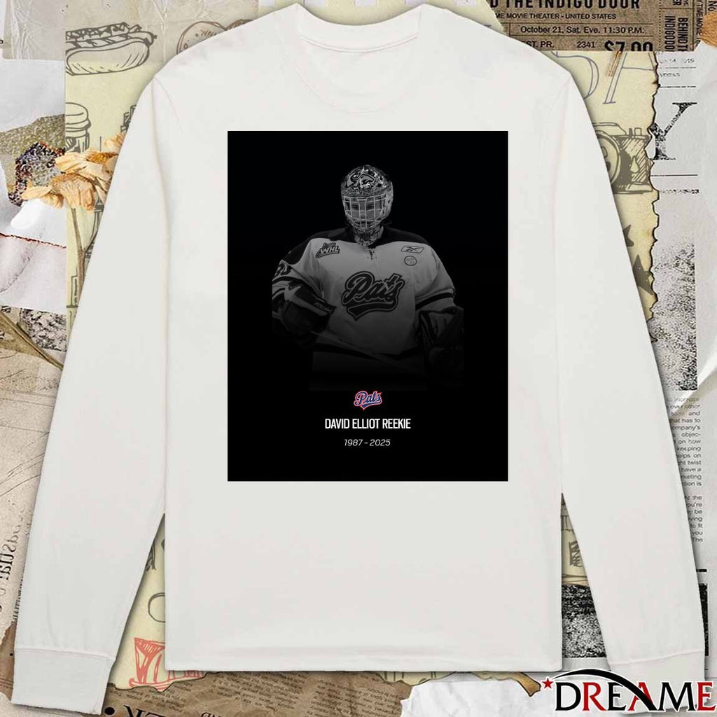 Rest In Peace Regina Pats Hockey Club David Elliot Reekie 1987 – 2025 Poster t-shirt