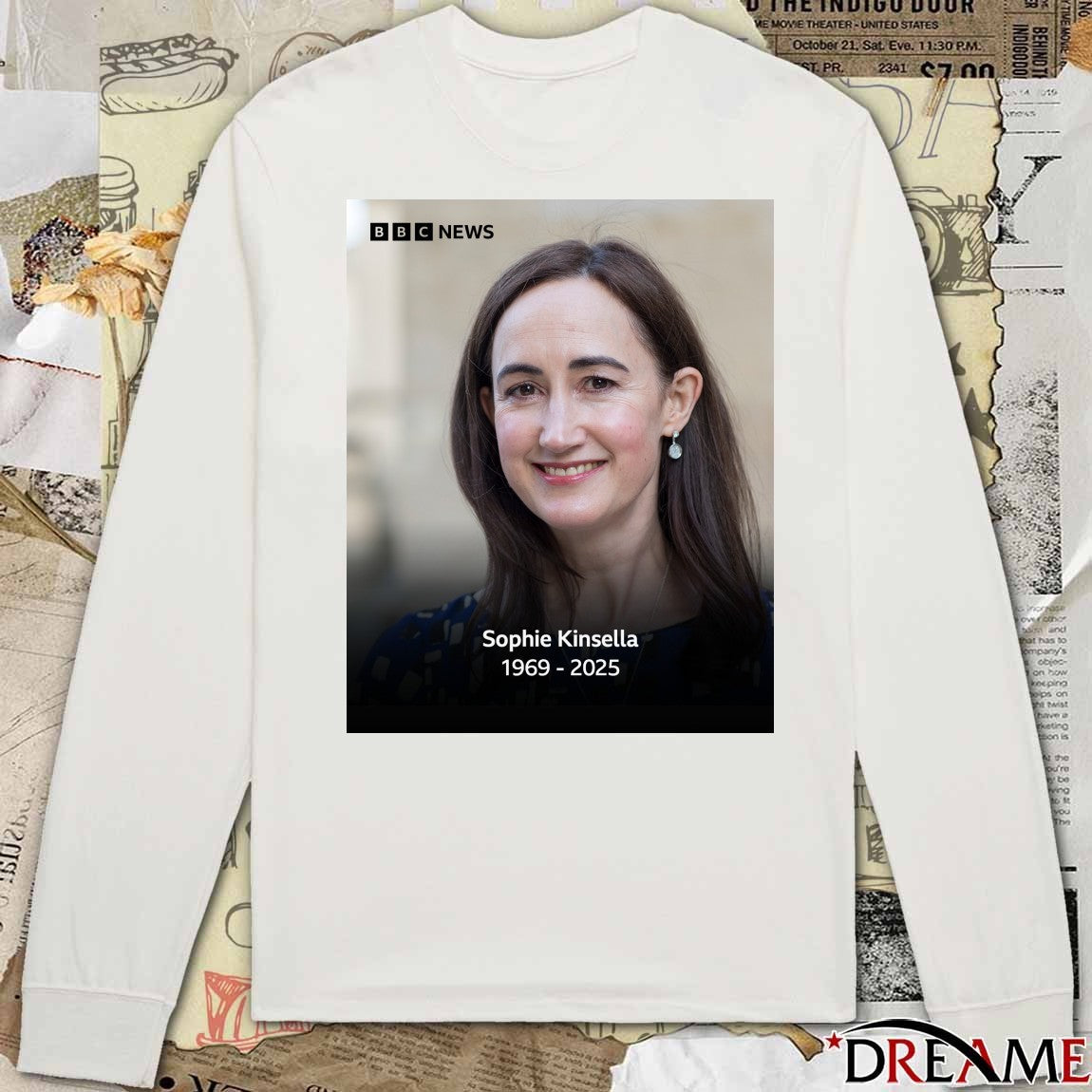 Rest In Peace Sophie Kinsella 1969 – 2025 BBC News Poster t-shirt