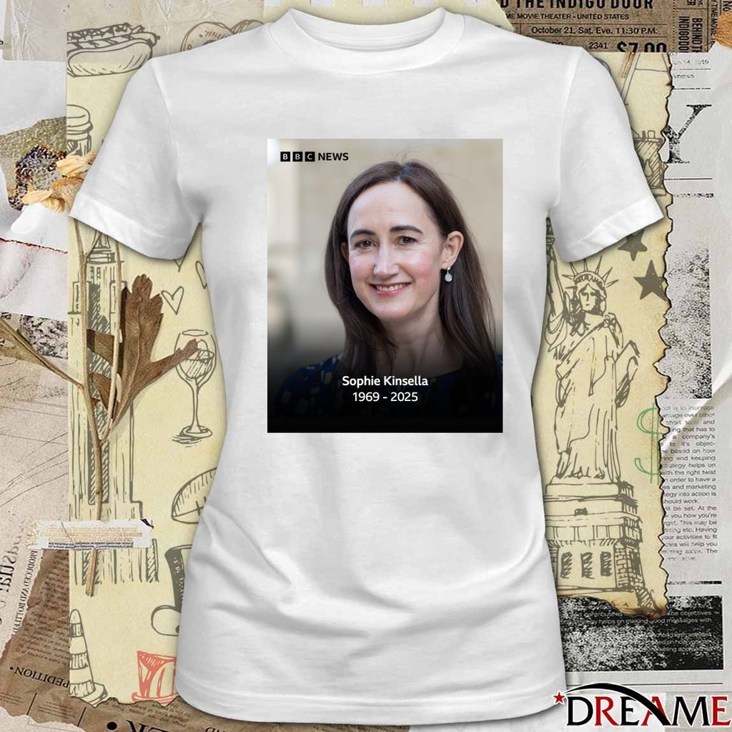 Rest In Peace Sophie Kinsella 1969 – 2025 BBC News Poster t-shirt