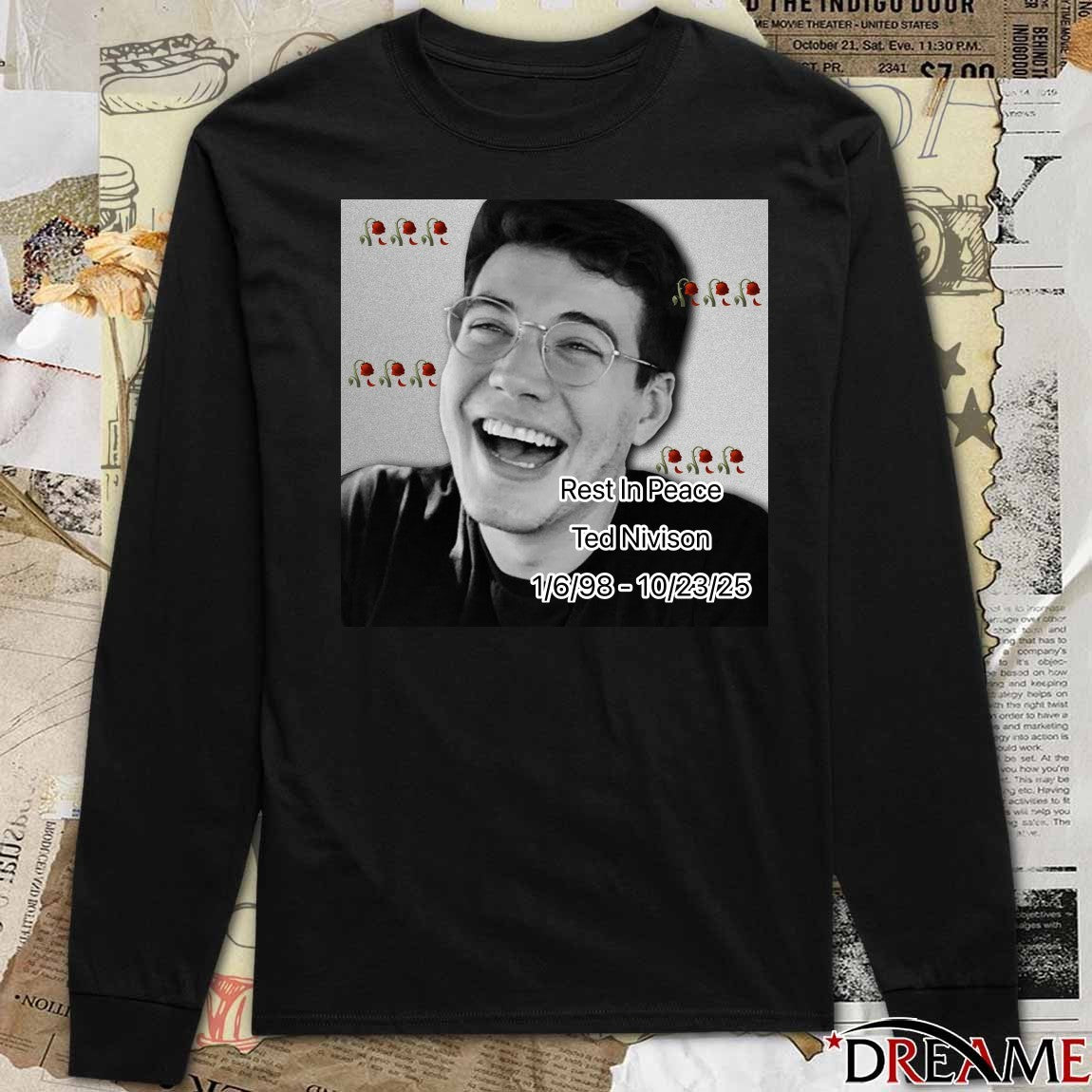 Rest In Peace Ted Nivison A Brave Man A Hero January 6 1998 – October 23 2025 Poster t-shirt
