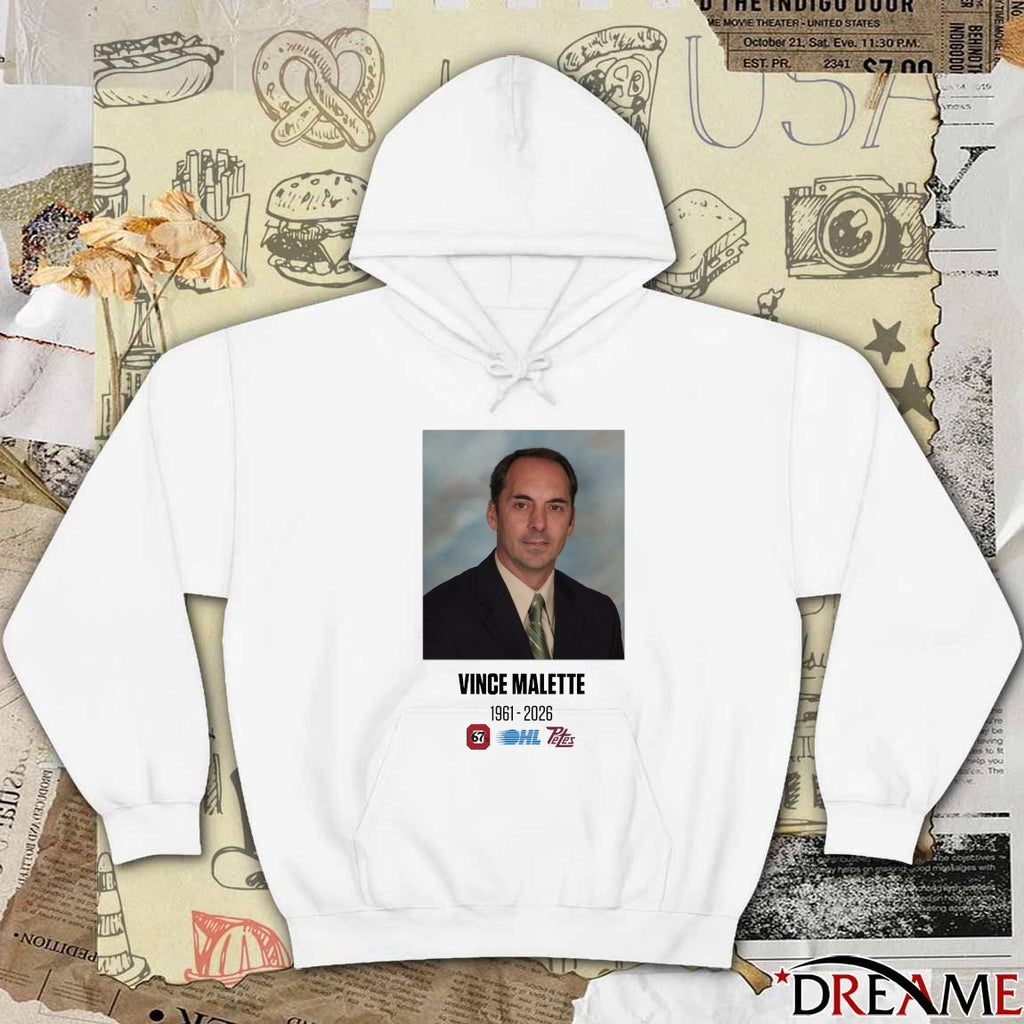Rest In Peace Vince Malette 1961 – 2026 OHL t-shirt