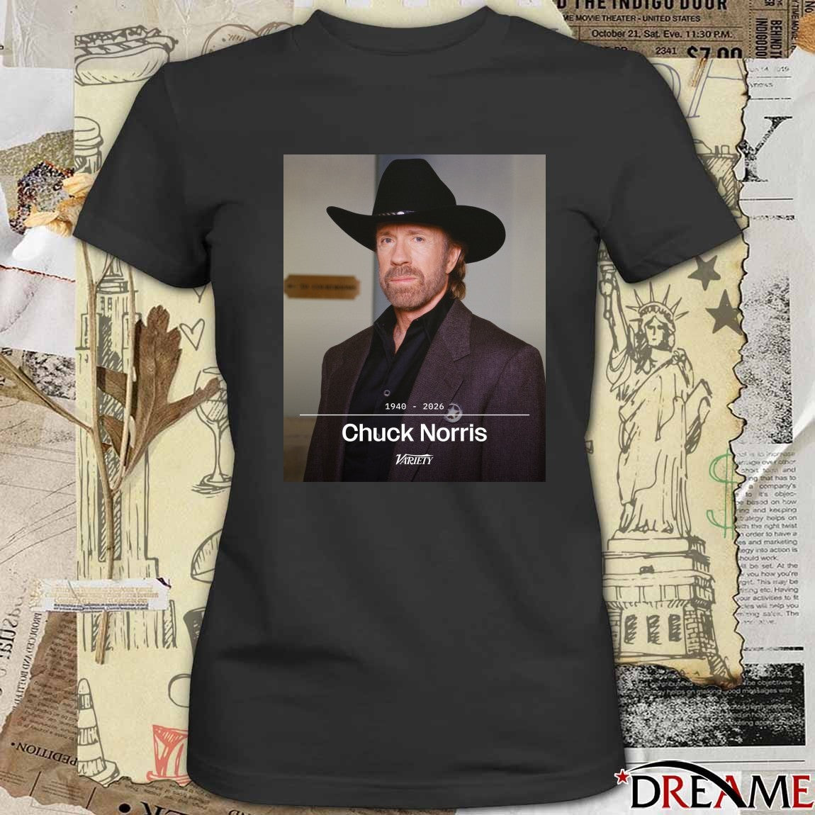 Rest in Peace Chuck Norris Has Died 1940 – 2026 Variety Poster t-shirt