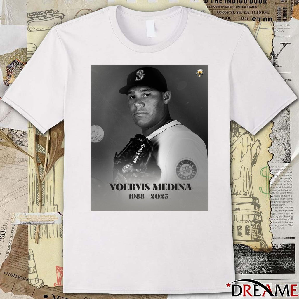 Rest in Peace Yoervis Medina 1988 – 2025 Seattle Mariners Poster t-shirt