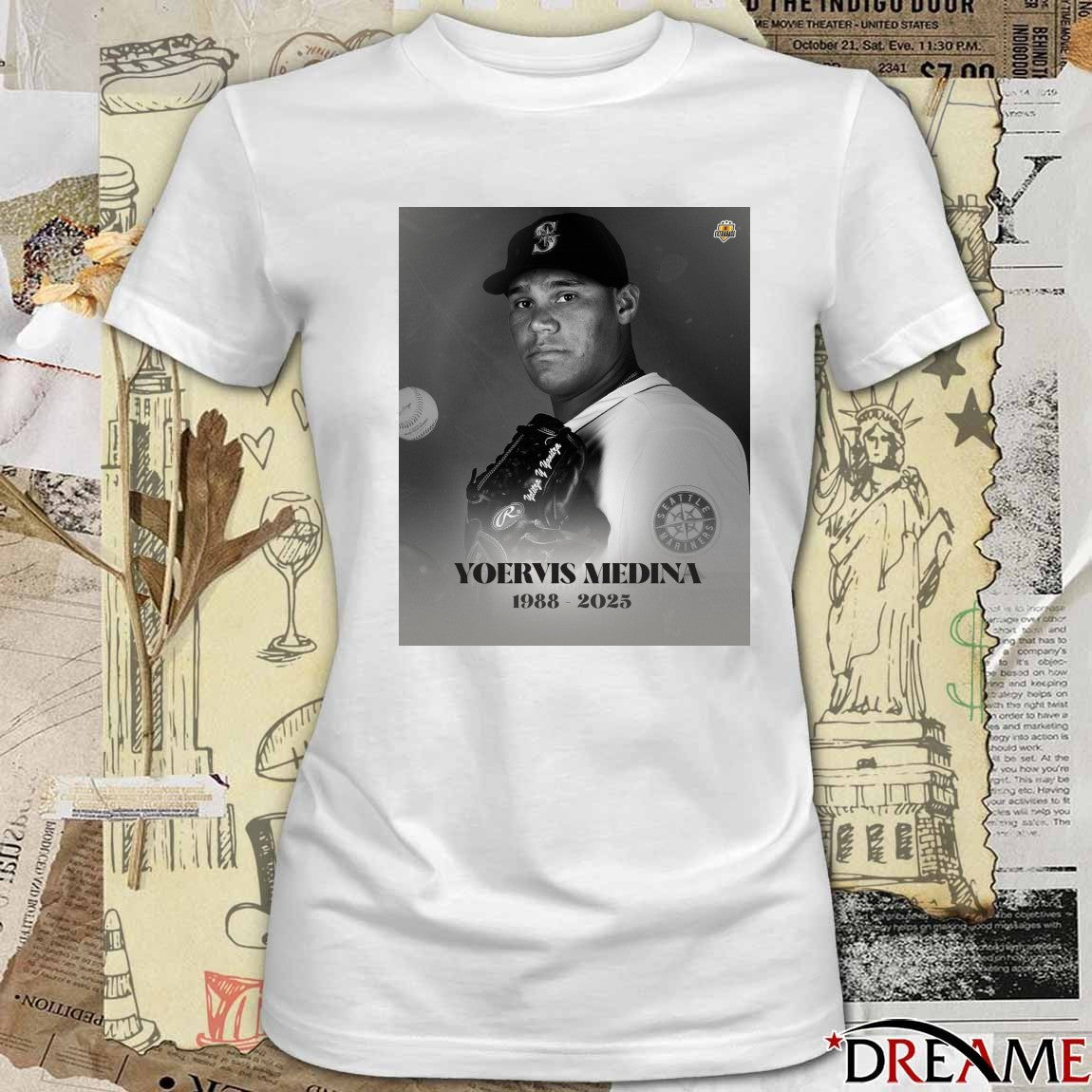 Rest in Peace Yoervis Medina 1988 – 2025 Seattle Mariners Poster t-shirt