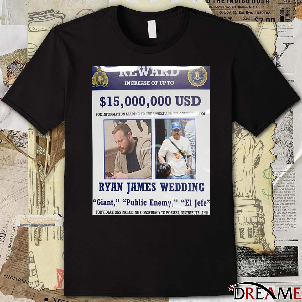 Reward Increase Of Up To USD Ryan James Wedding Poster t-shirt