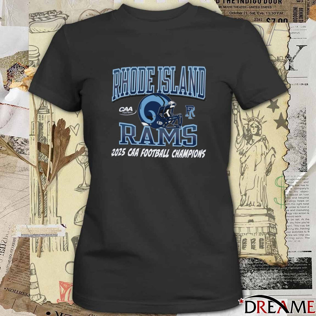 Rhode Island Rams Coastal Athletic 2025 CAA Football Champion t-shirt