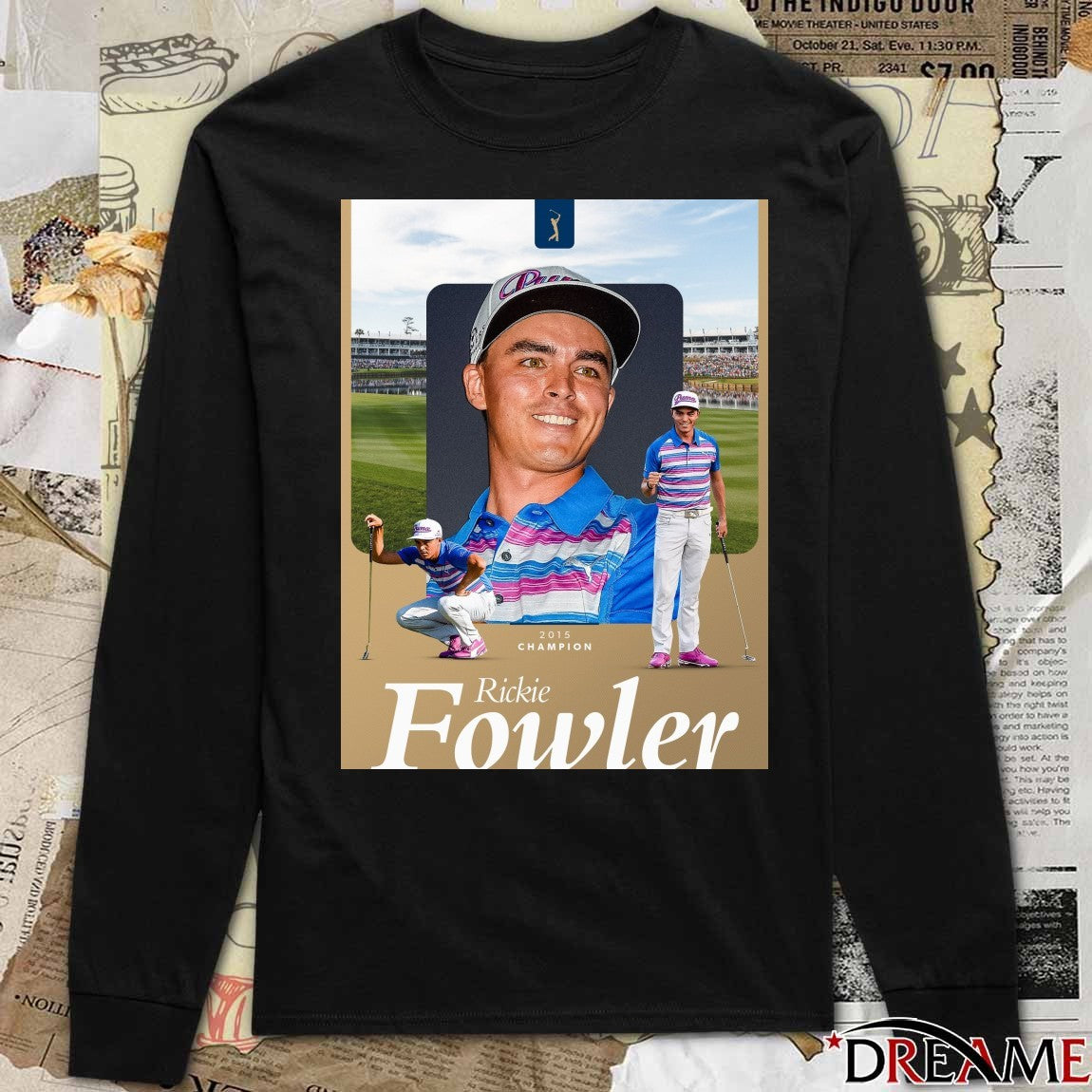 Rickie Fowler 2015 Champion In The Players History Poster t-shirt