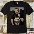 Ricky Gervais Mortality World Tour 2024-25 Signature Poster t-shirt
