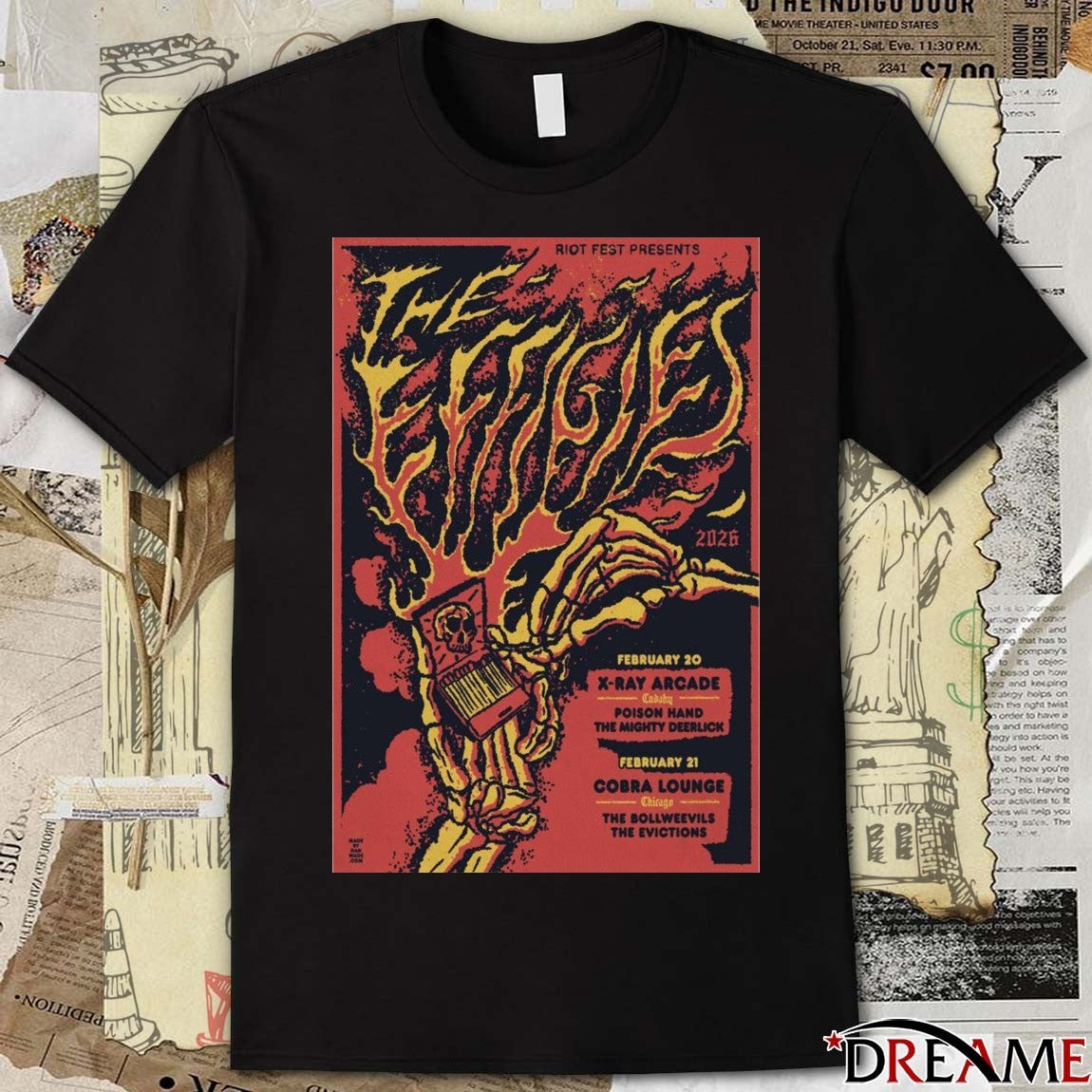Riot Fest Presents Chicago, IL February 20-21 2026 Poster t-shirt