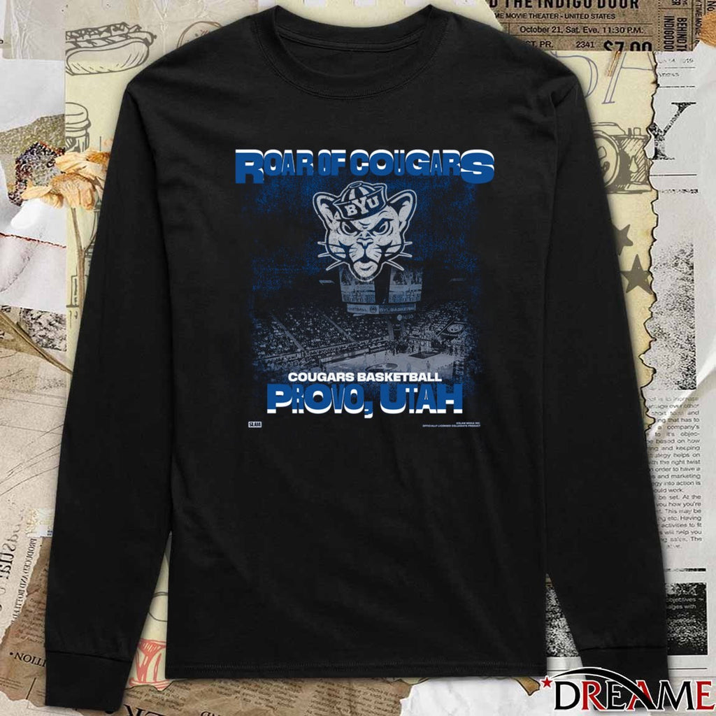 Road Of Cougars BYU Cougars Basketball Arena Provo Utah Slam t-shirt