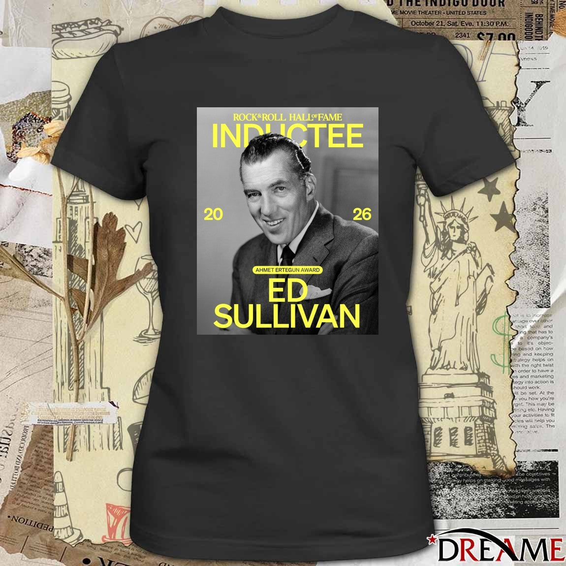 Rock & Roll Hall of Fame Class of 2026 Inductee Ed Sullivan Poster t-shirt