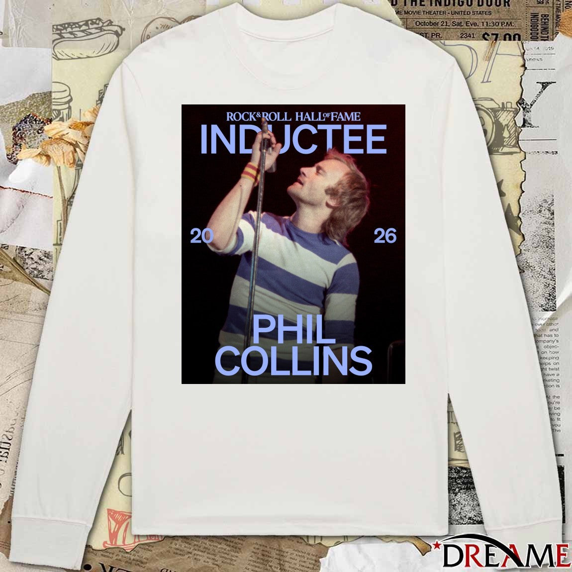 Rock & Roll Hall of Fame Class of 2026 Inductee Phil Collins Poster t-shirt