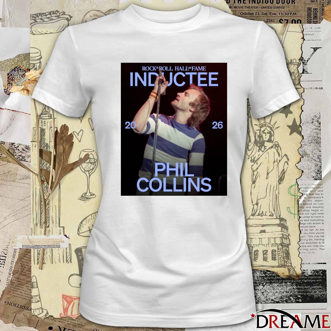 Rock & Roll Hall of Fame Class of 2026 Inductee Phil Collins Poster t-shirt