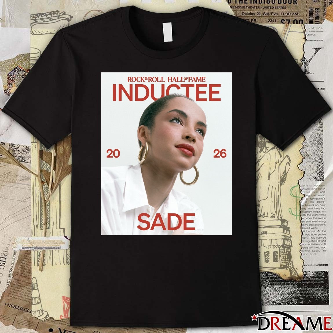 Rock & Roll Hall of Fame Class of 2026 Inductee Sade Poster t-shirt