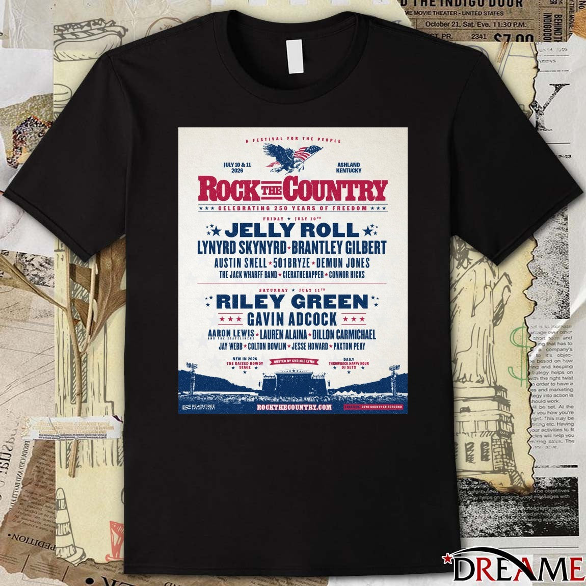 Rock the Country July 10 – 11, 2026 Boyd County Fairgrounds Ashland, Kentucky Poster t-shirt