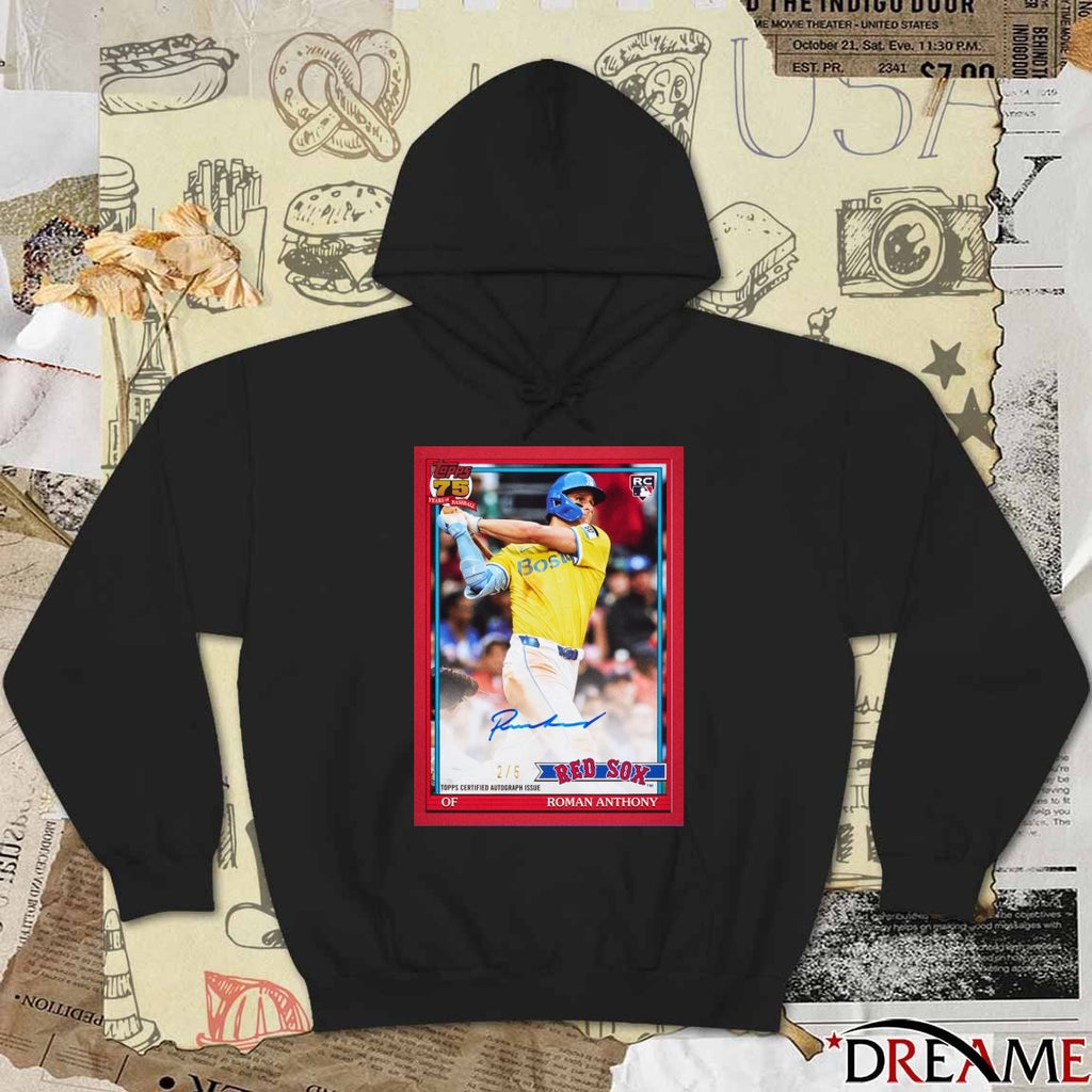 Roman Anthony Red Sox 2026 Topps Certified Autograph Issue Signature Poster t-shirt