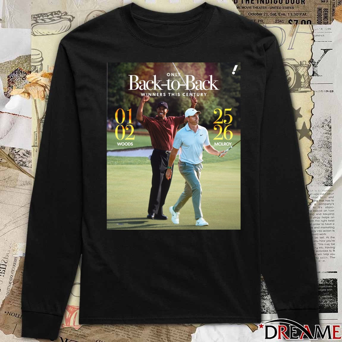 Rory McILroy Only Back-To-Back Winners This Century 2025-2026 Yahoo Sports Poster t-shirt