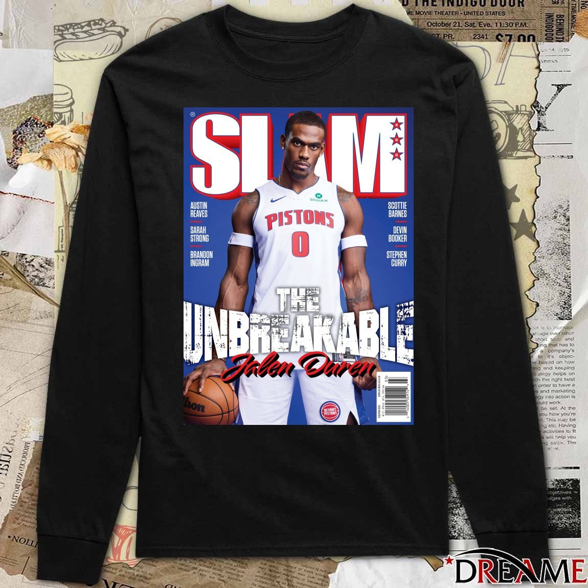 SLAM 260 Jalen Duren The Unbreakable Detroit Pistons Magazine Poster t-shirt
