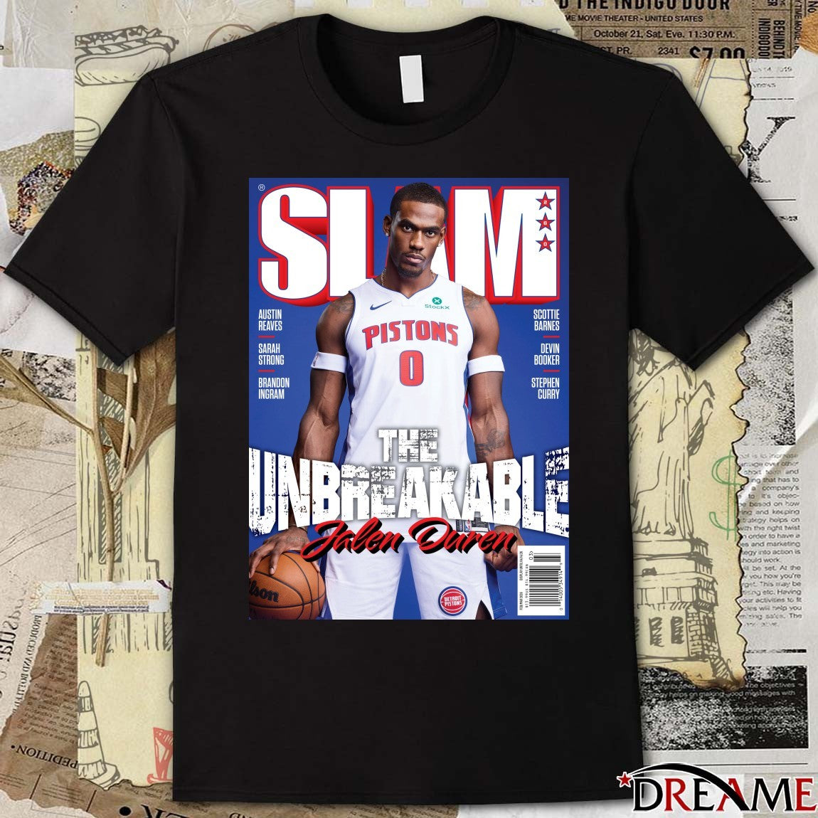 SLAM 260 Jalen Duren The Unbreakable Detroit Pistons Magazine Poster t-shirt
