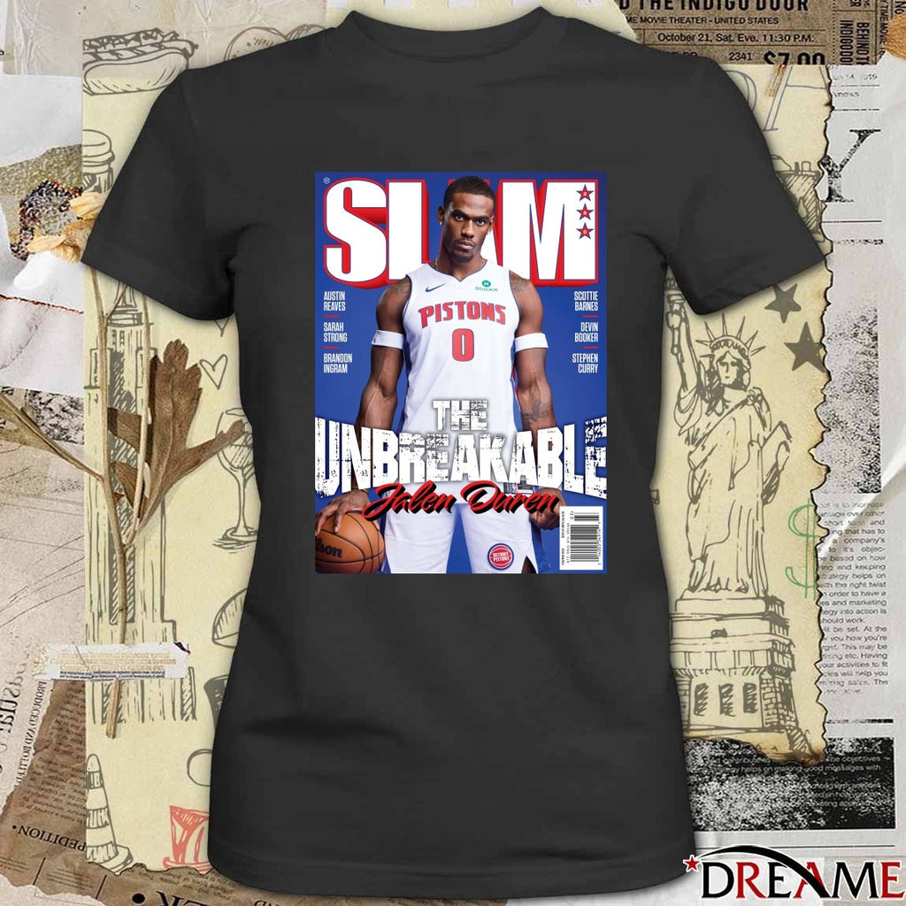 SLAM 260 Jalen Duren The Unbreakable Detroit Pistons Magazine Poster t-shirt