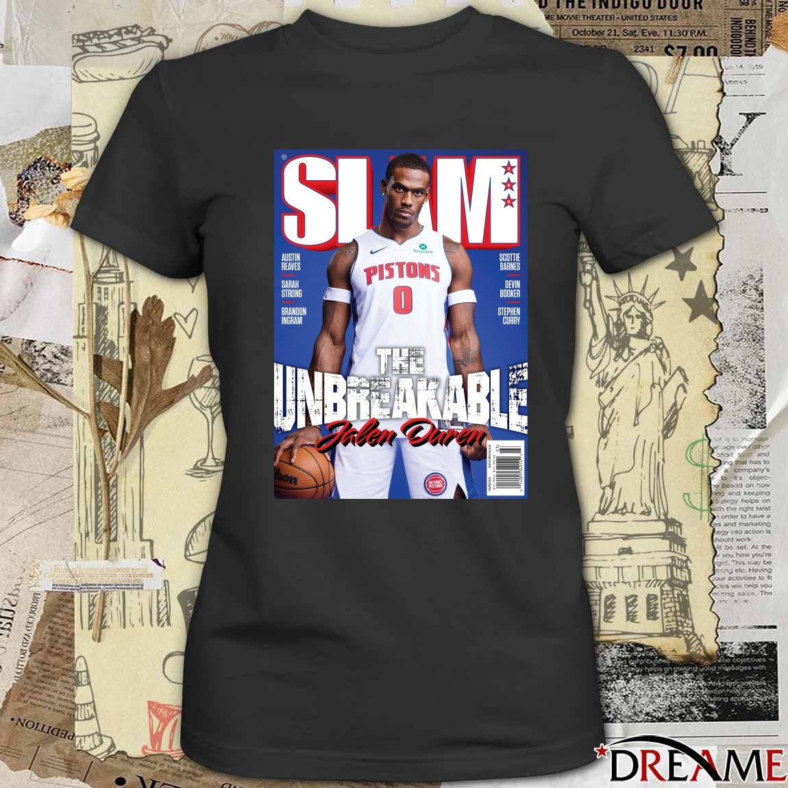 SLAM 260 Jalen Duren The Unbreakable Detroit Pistons Magazine Poster t-shirt
