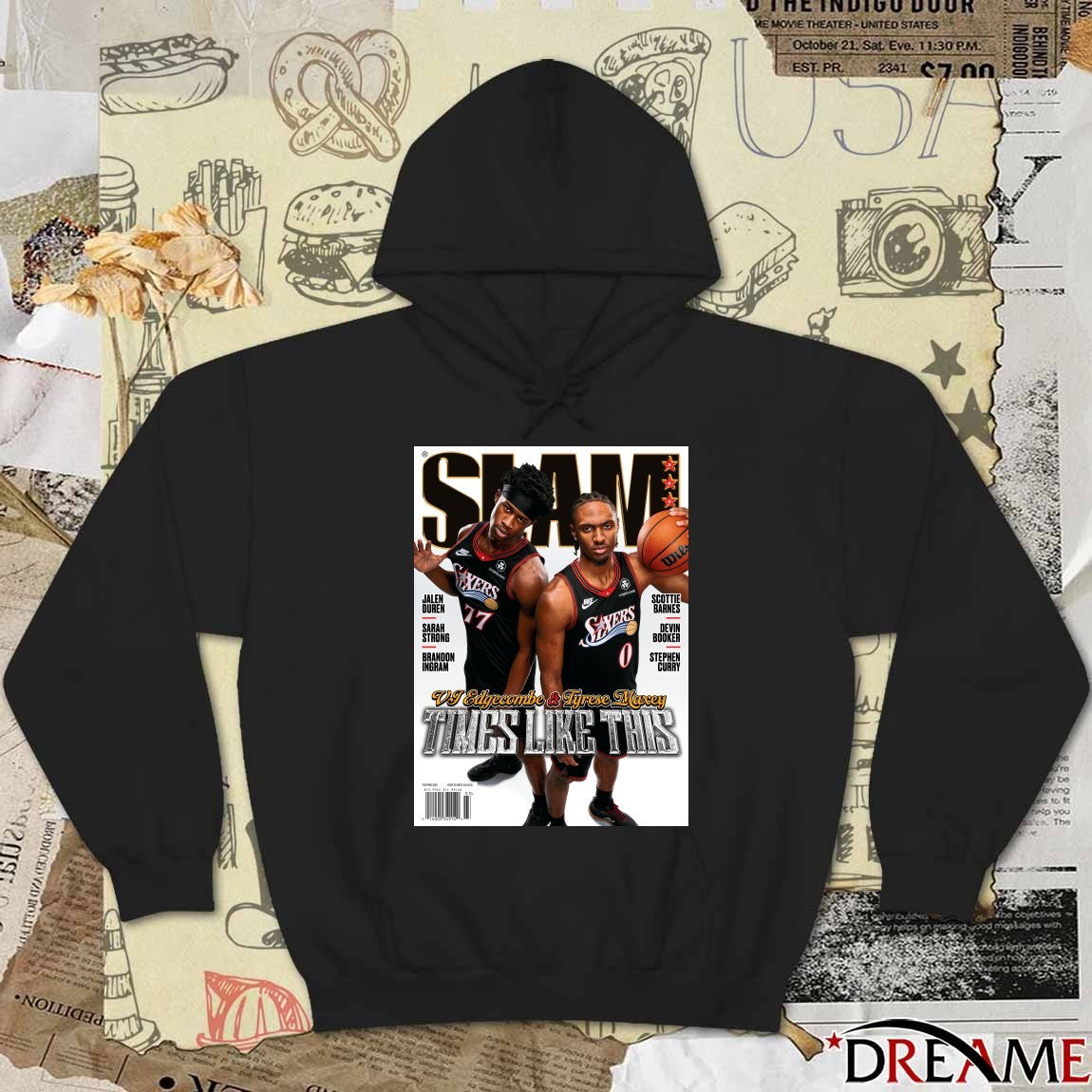SLAM 260 Tyrese Maxey and VJ Edgecombe Times Like This Philadelphia 76ers Magazine Poster t-shirt