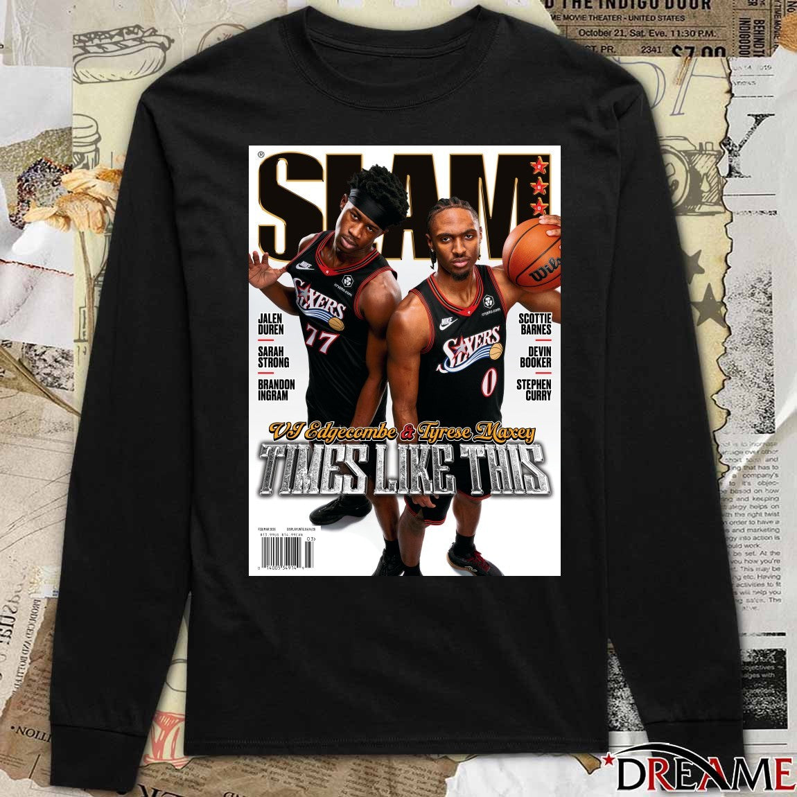SLAM 260 Tyrese Maxey and VJ Edgecombe Times Like This Philadelphia 76ers Magazine Poster t-shirt