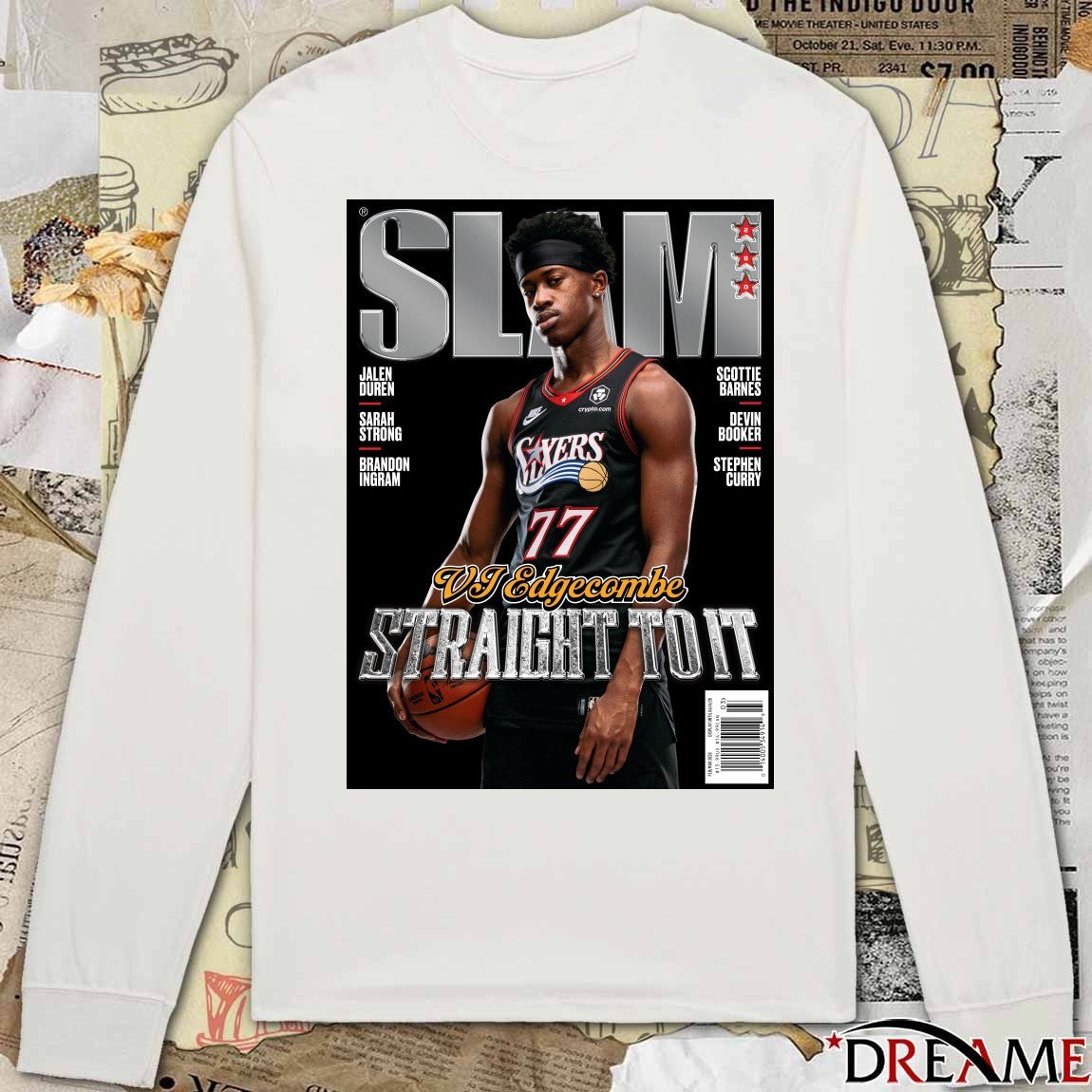 SLAM 260 VJ Edgecombe Straight To It Magazine Philadelphia 76ers Poster t-shirt