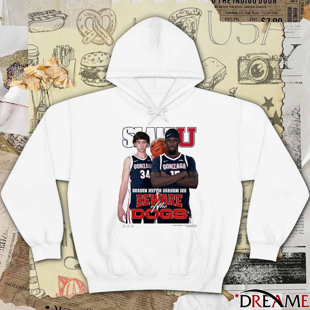 SLAM Cover Gonzaga Bulldogs Beware Of The Dogs Braden Huff + Graham Ike t-shirt