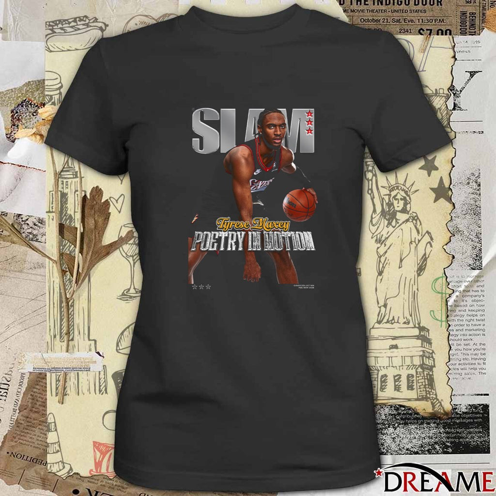 SLAM Cover Tyrese Maxey Poetry In Motion Philadelphia 76ers t-shirt