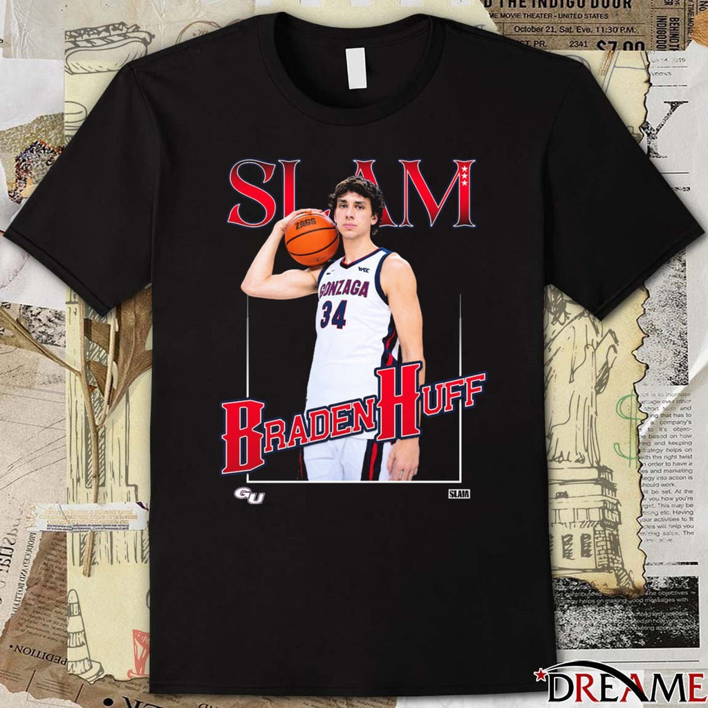 SLAM Gonzaga Bulldogs Basketball Braden Huff Remix t-shirt
