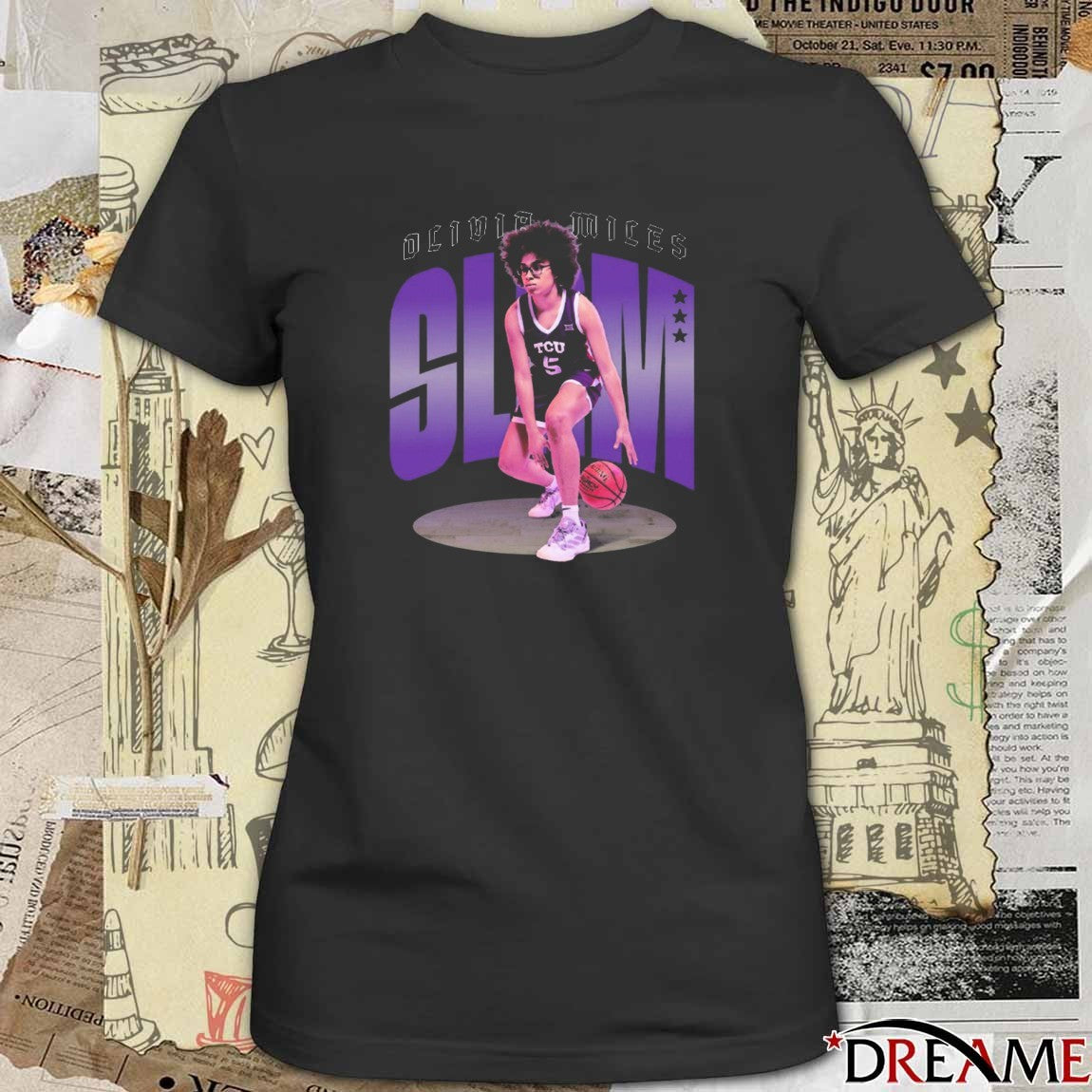 SLAM Olivia Miles Spotlight Remix TCU Horned Frogs t-shirt