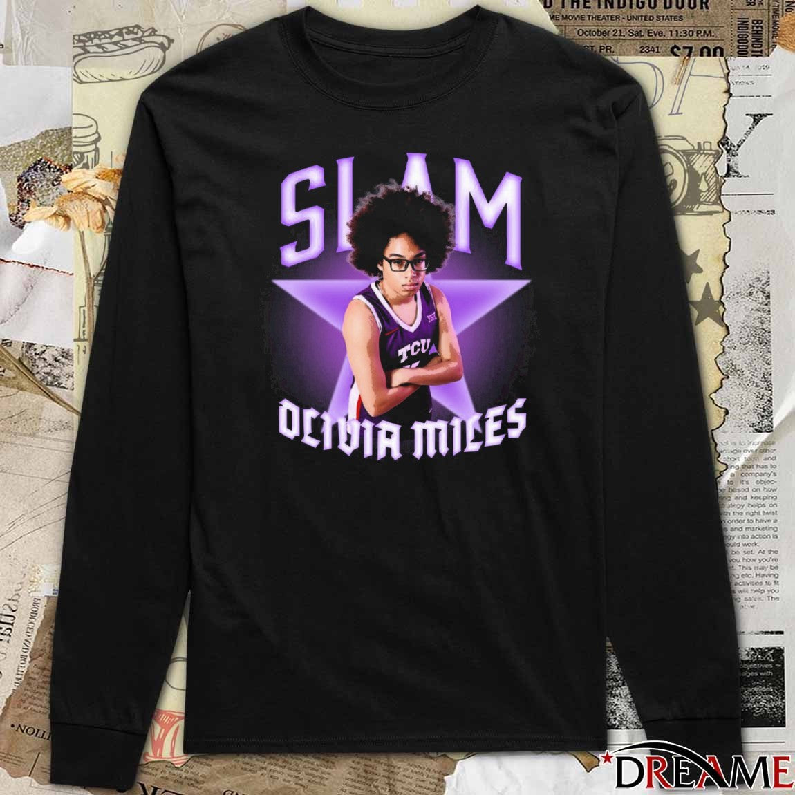 SLAM Olivia Miles Superstar Remix TCU Horned Frogs t-shirt