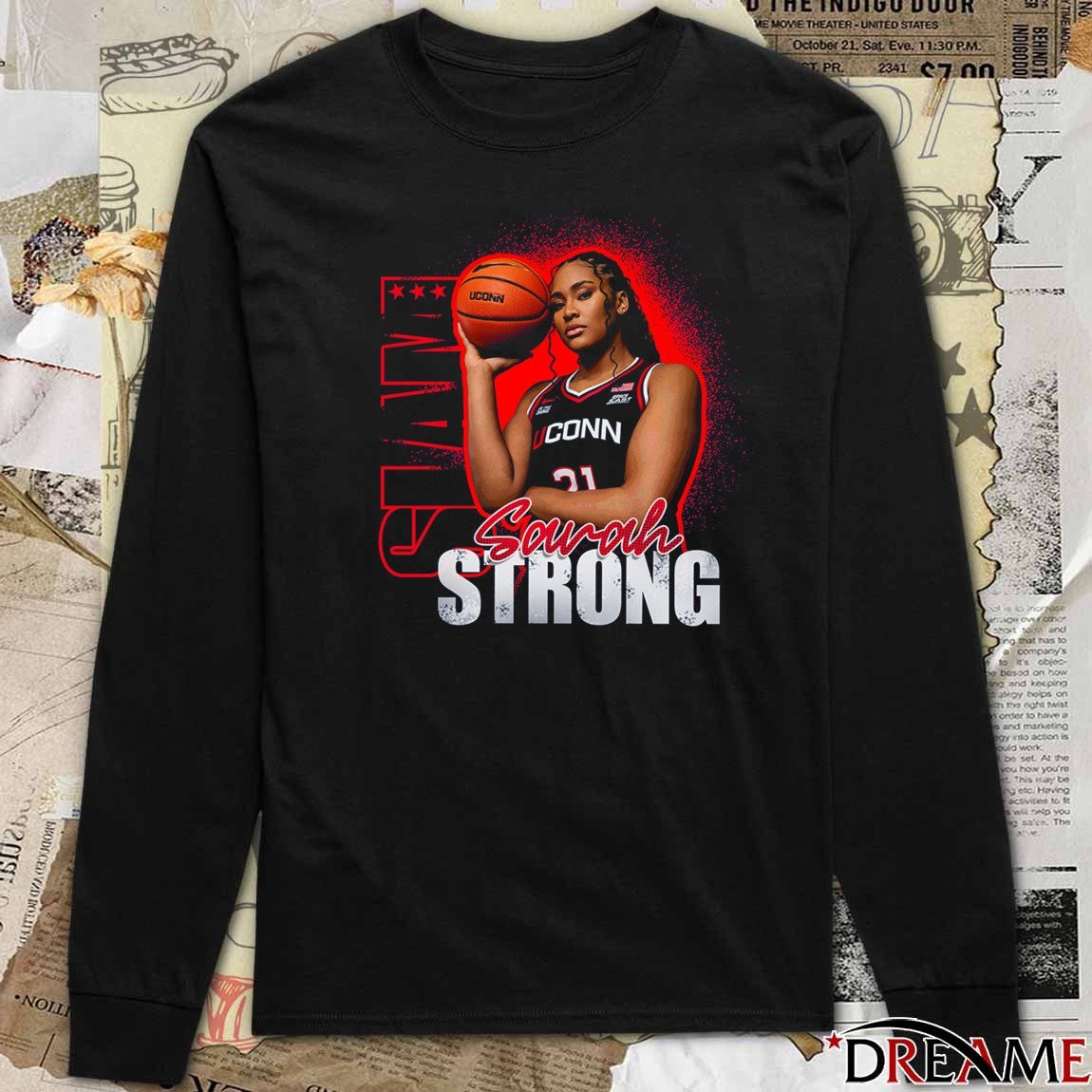 SLAM Sarah Strong Remix UConn Huskies Basketball t-shirt
