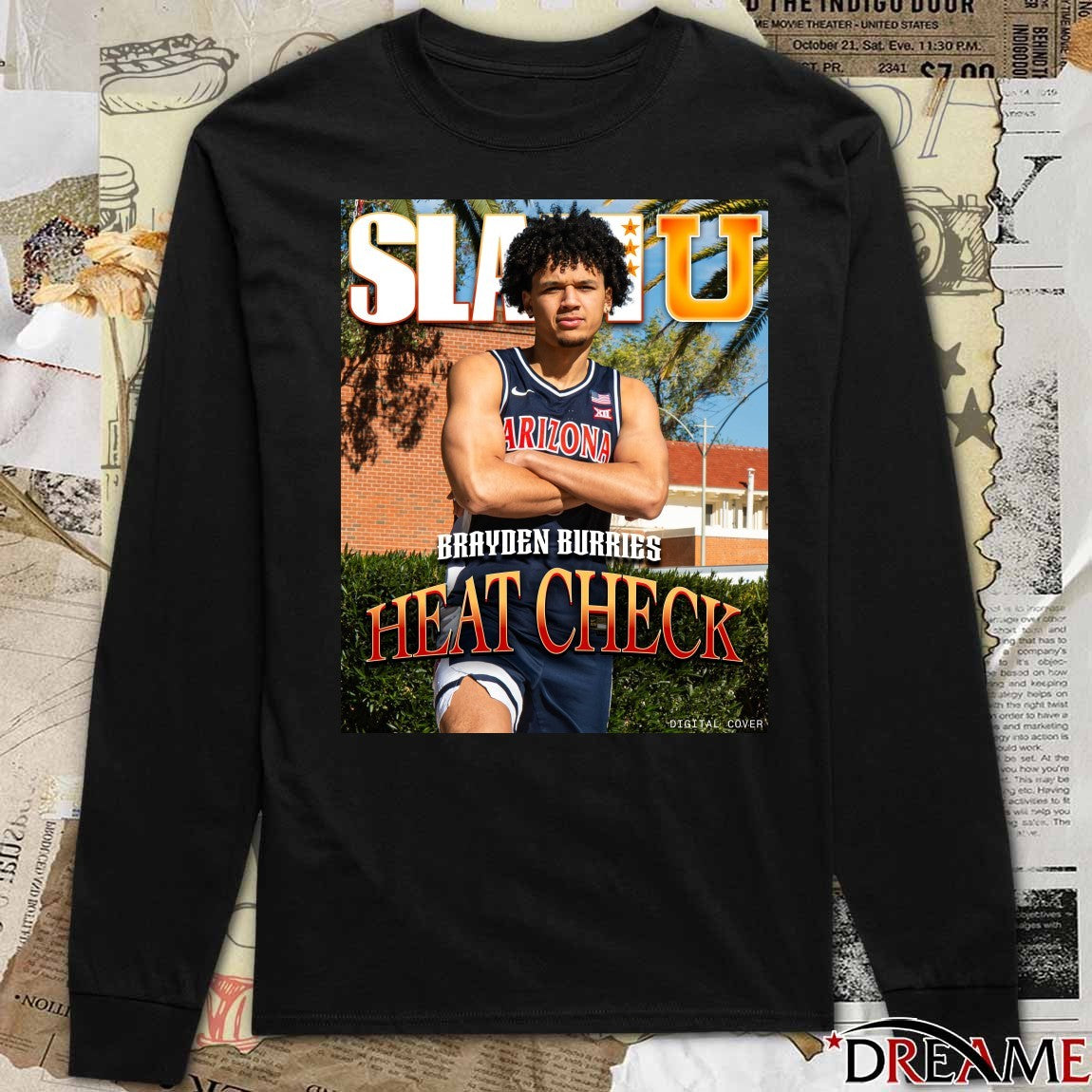 SLAM U Arizona Wildcats MBB Brayden Burries Heat Check Poster t-shirt