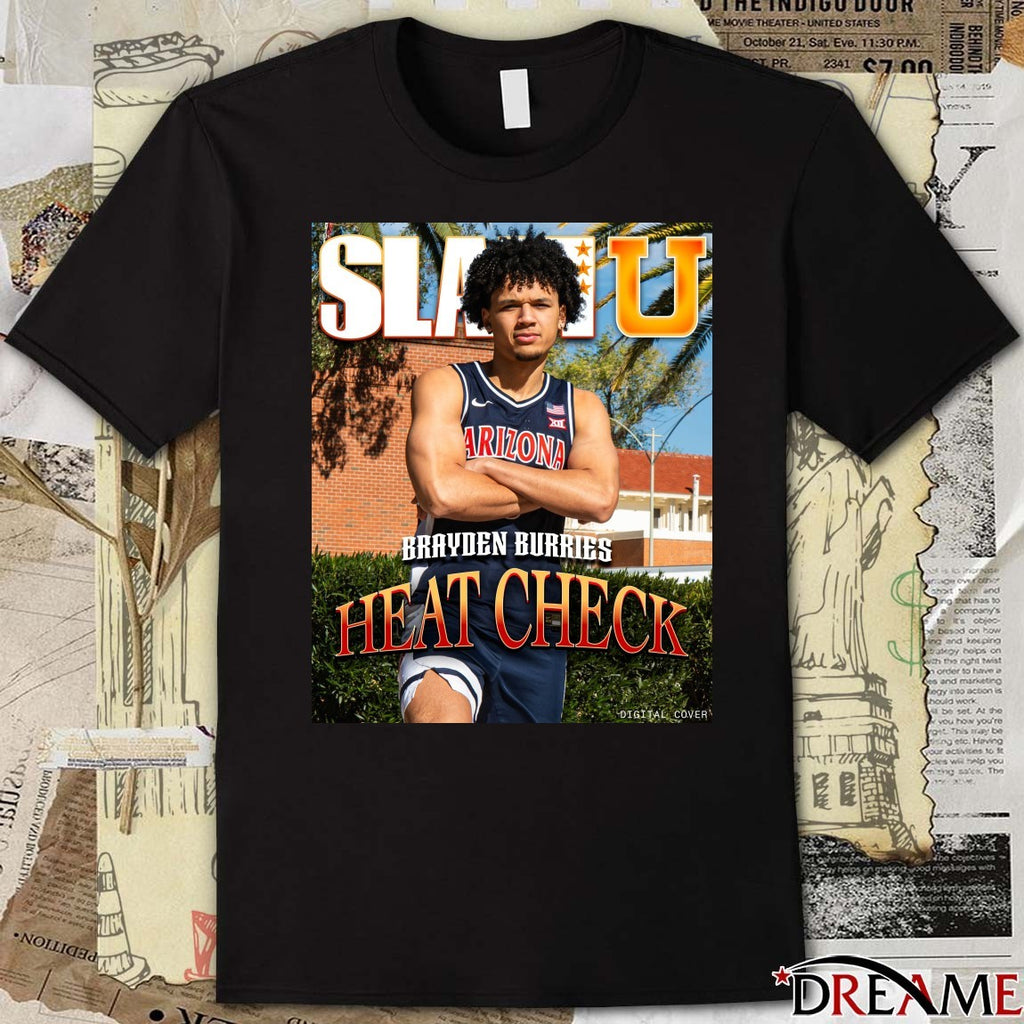 SLAM U Arizona Wildcats MBB Brayden Burries Heat Check Poster t-shirt