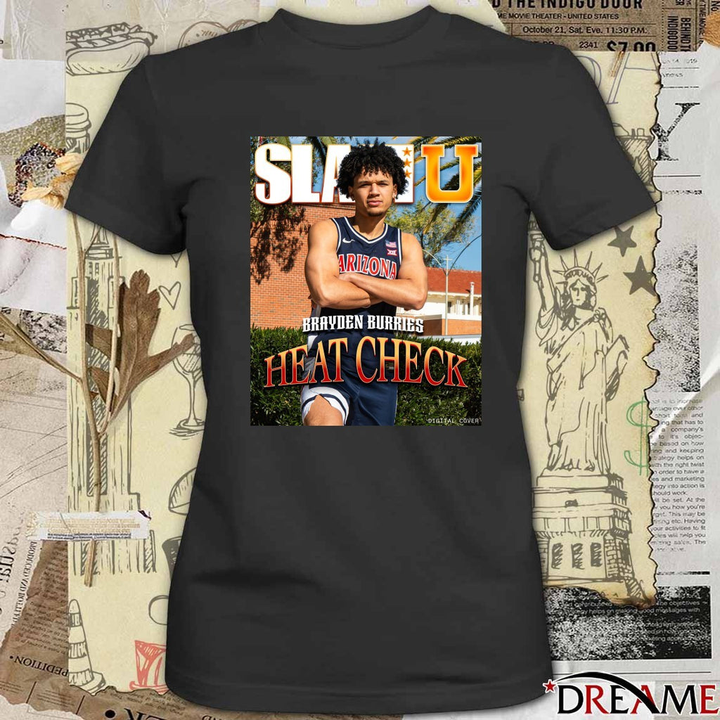SLAM U Arizona Wildcats MBB Brayden Burries Heat Check Poster t-shirt
