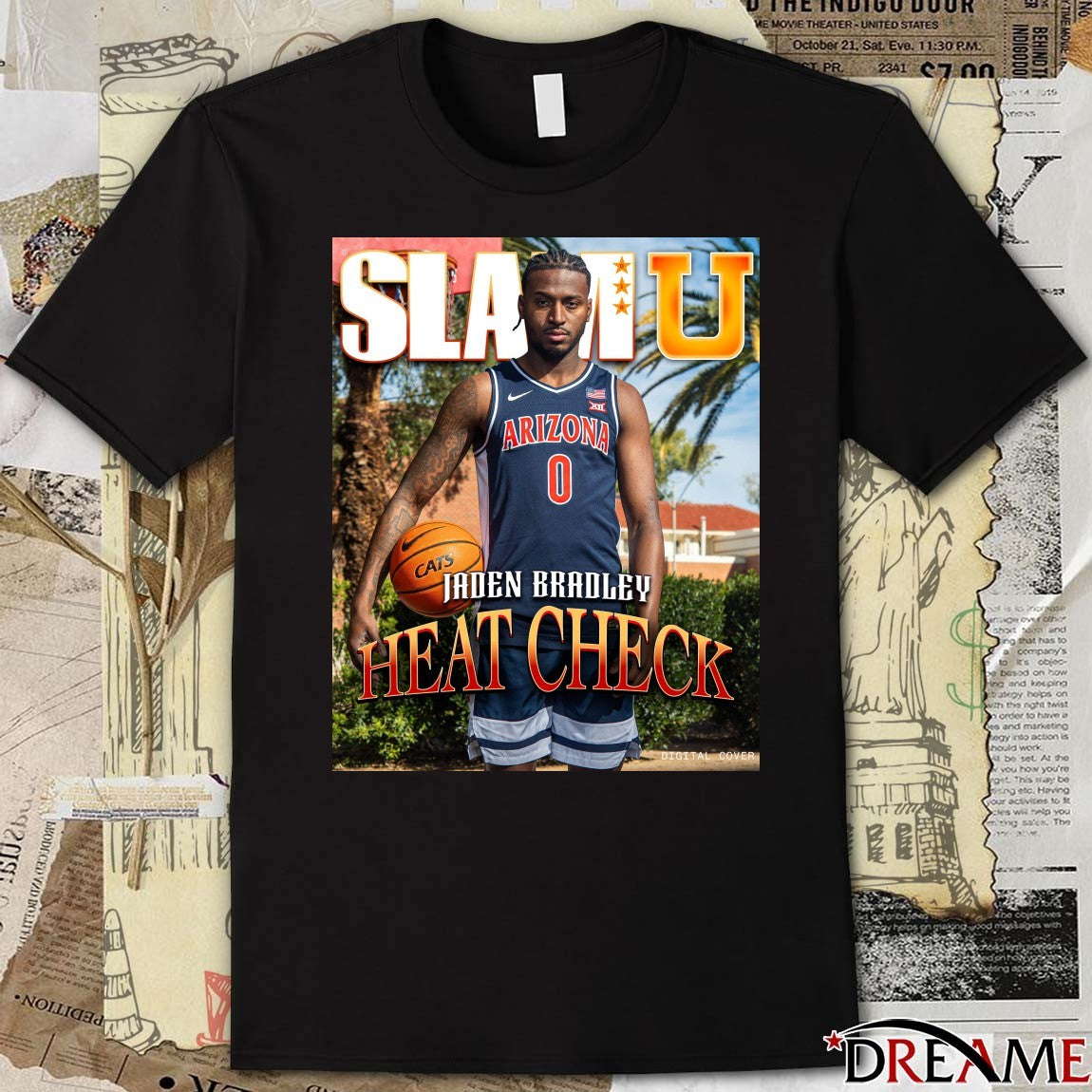SLAM U Arizona Wildcats MBB Jaden Bradley Heat Check Poster t-shirt