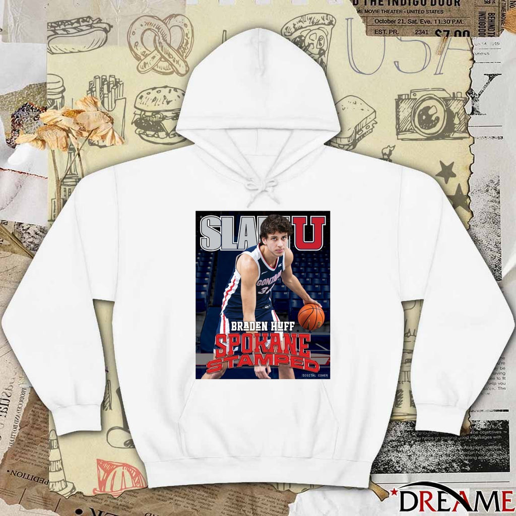 SLAM U Braden Huff Gonzaga Bulldogs Basketball Beware Of The Dogs Poster t-shirt
