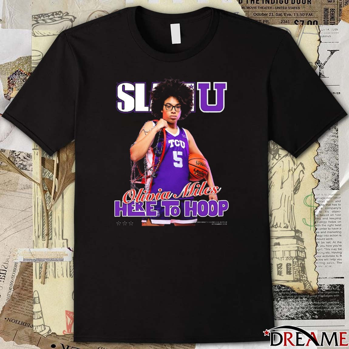 SLAM U Cover Olivia Miles Here To Hoop TCU Horned Frogs t-shirt