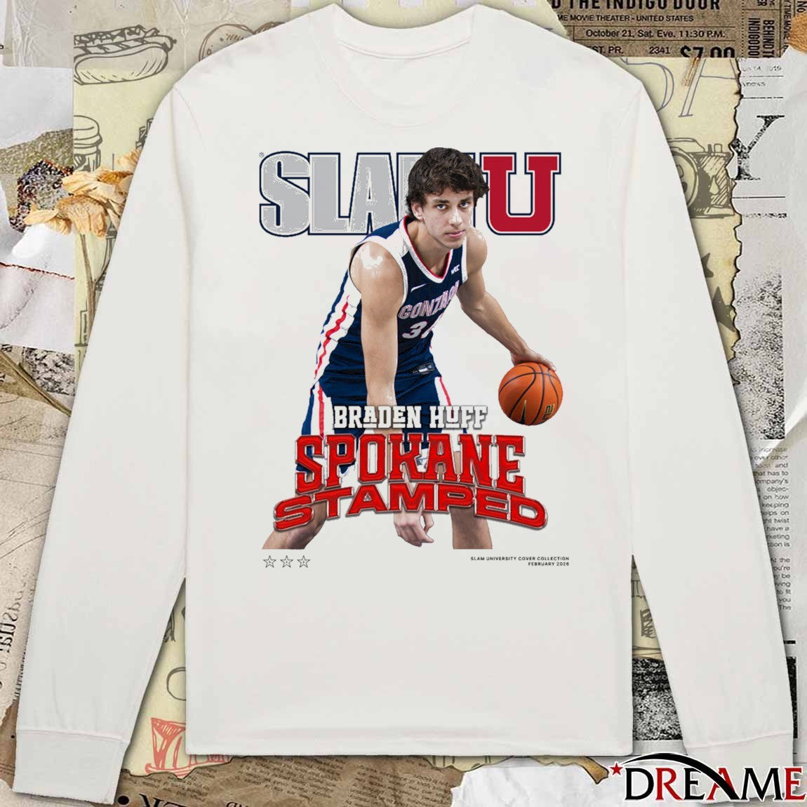 SLAM U Gonzaga Bulldogs Basketball Beware Of The Dogs Braden Huff t-shirt