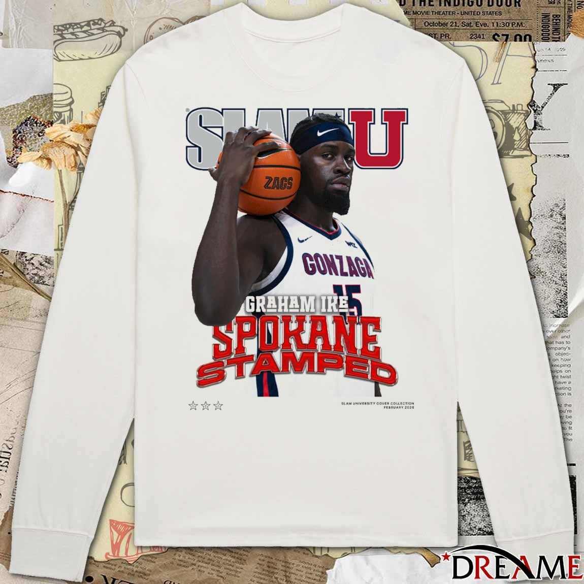 SLAM U Gonzaga Bulldogs Basketball Beware Of The Dogs Graham Ike t-shirt