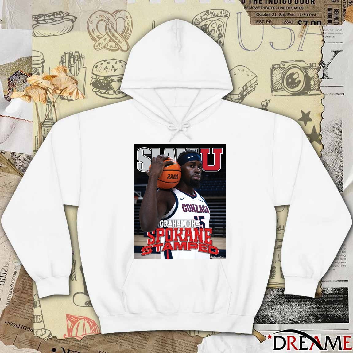 SLAM U Graham Ike Gonzaga Bulldogs Basketball Beware Of The Dogs Poster t-shirt