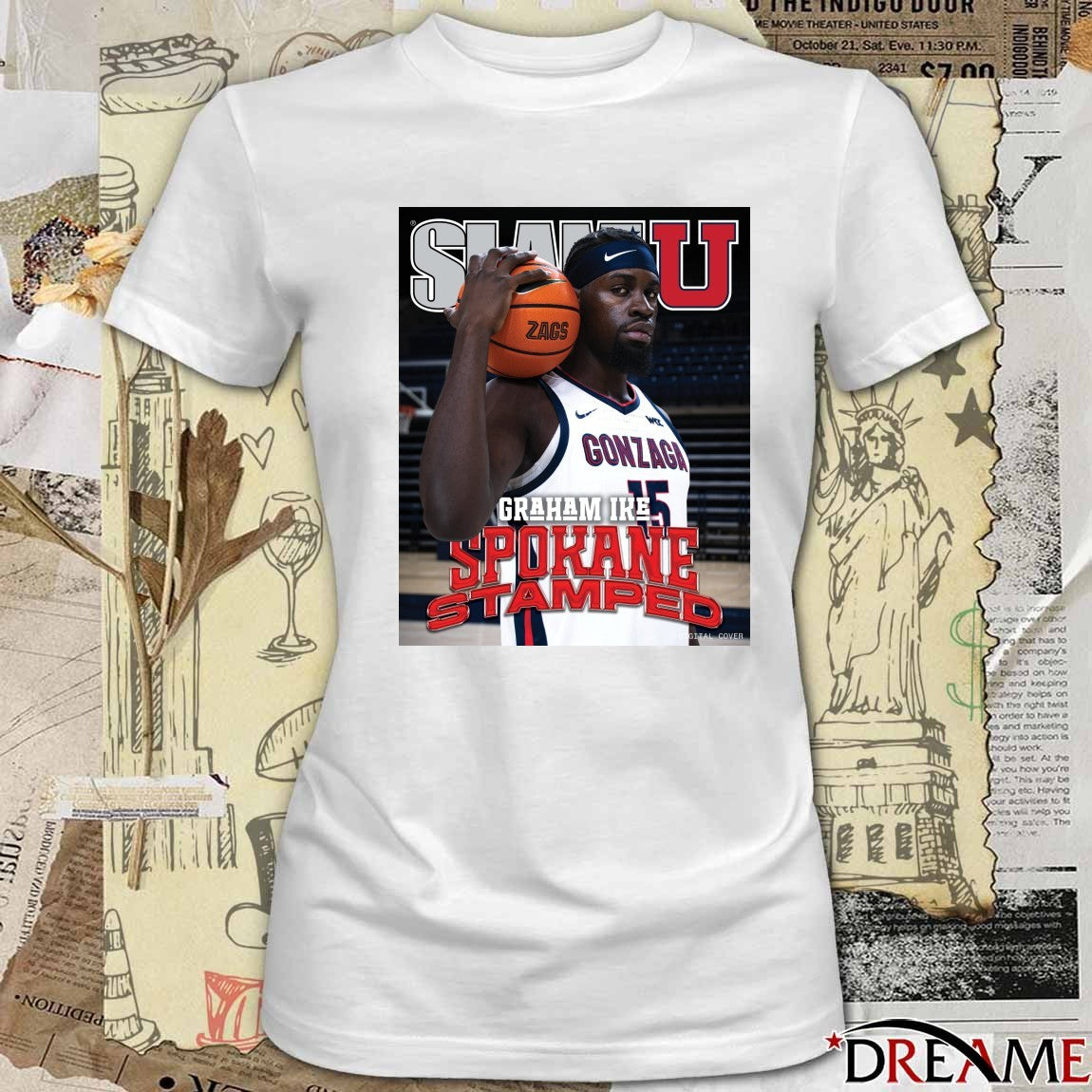SLAM U Graham Ike Gonzaga Bulldogs Basketball Beware Of The Dogs Poster t-shirt