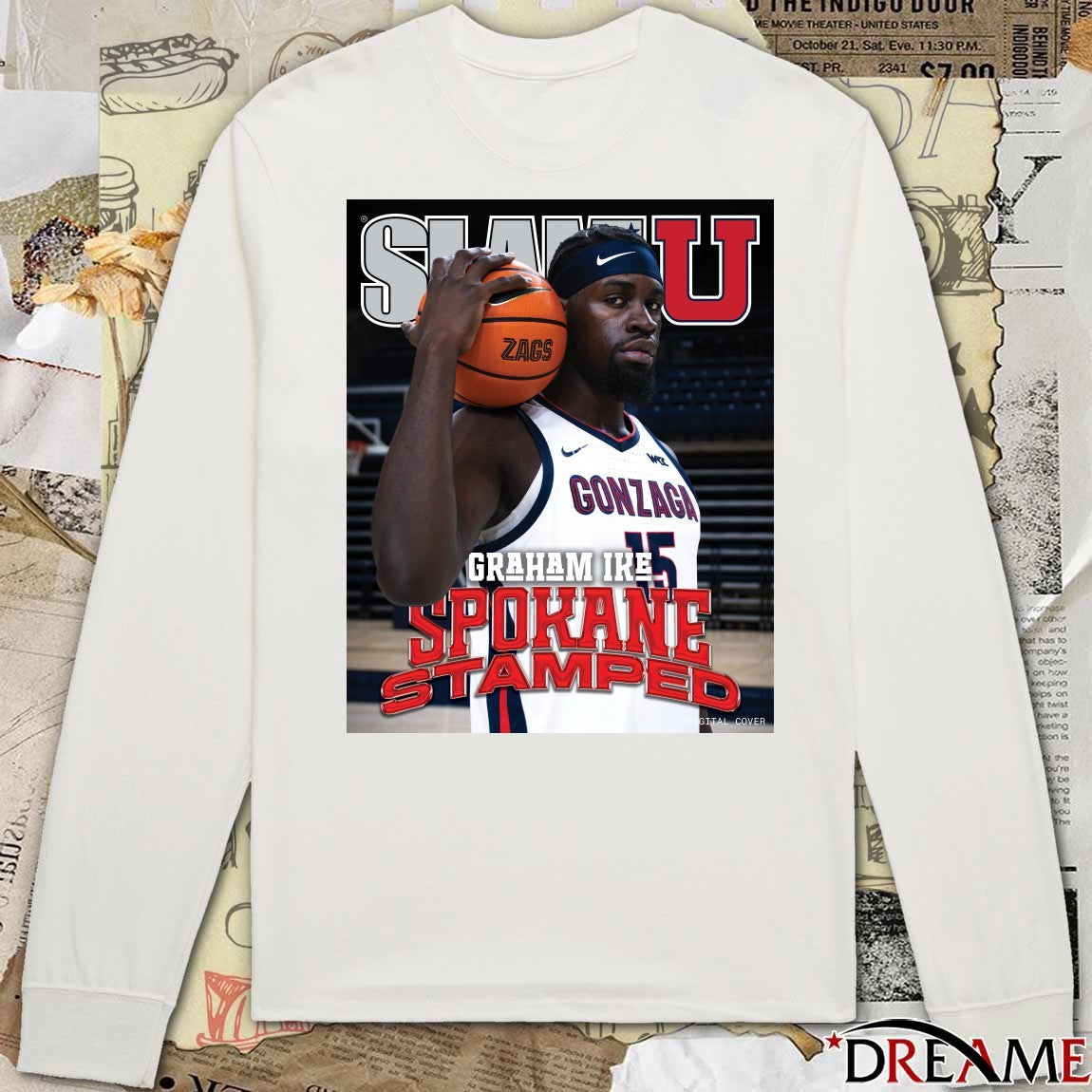 SLAM U Graham Ike Spokane Stamped Gonzaga Bulldogs Poster t-shirt