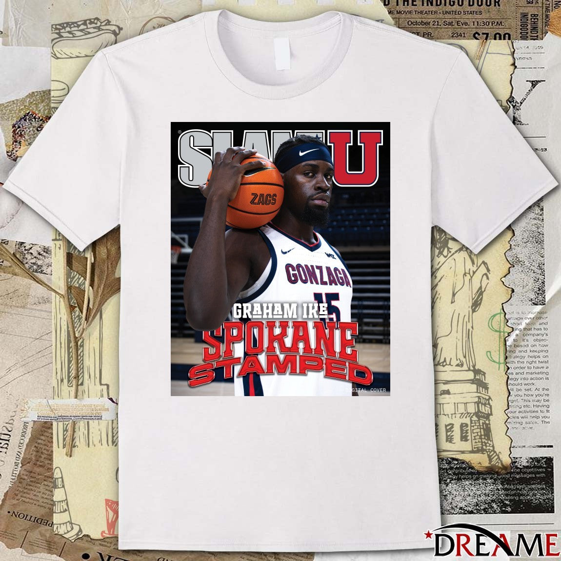 SLAM U Graham Ike Spokane Stamped Gonzaga Bulldogs Poster t-shirt