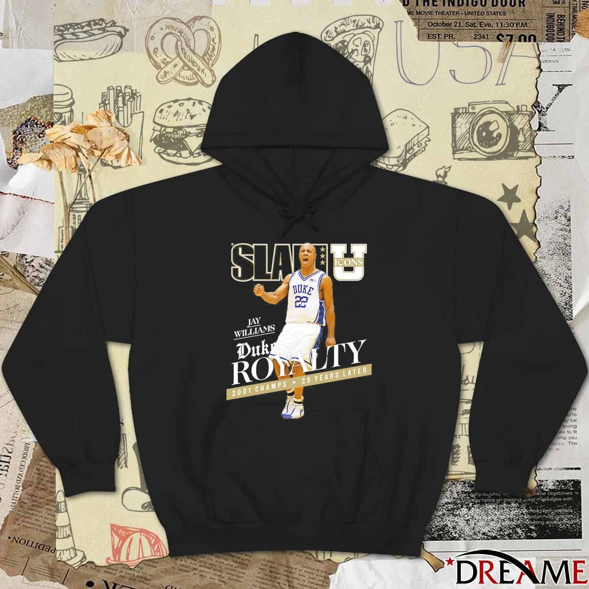 SLAM U Icon Jay Williams Duke Royalty 2001 Champs 25 Years Later t-shirt