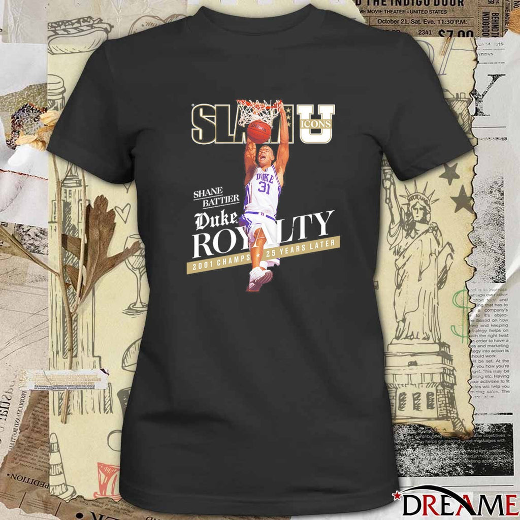 SLAM U Icon Shane Battier Duke Royalty 2001 Champs 25 Years Later t-shirt