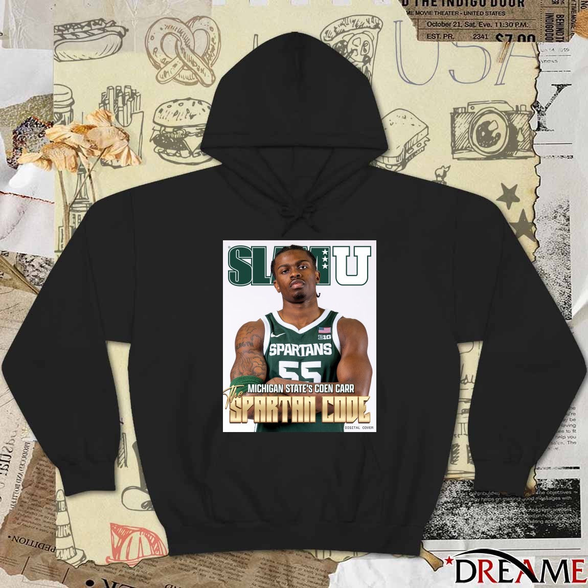 SLAM U Michigan State Spartans Coen Carr The Spartan Code Poster t-shirt