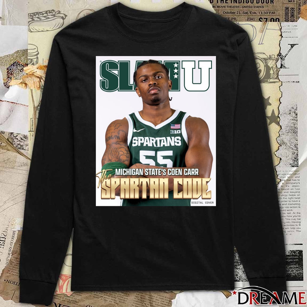 SLAM U Michigan State Spartans Coen Carr The Spartan Code Poster t-shirt
